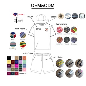 Qzfso เสื้อครอปบ็อกซี่เสื้อออกกำลังกายแขนสั้นคอกลมทรงหลวมออกแบบได้ตามต้องการสไตล์แฟชั่นสำหรับผู้ชายฤดูร้อนขนาดใหญ่สบายๆ - Product Image 2