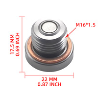 M16x1.5 Magnetisches Differential-Ölablass- und Befüllschrauben-Set, Anti-Tropf-Magnet, mit Kupfer-Unterlegscheiben und Sechskantschlüssel