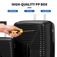 Ensemble de bagages à roulettes de luxe colorés et légers en PP rigide à 4 roues, valises durables en trois pièces, design imperméable