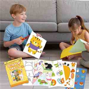 Livre d'activités de découpe et de collage de 20 pages pour tout-petits, préscolaires et maternelles – Cahier d'apprentissage de la découpe et du collage - Product Image 5