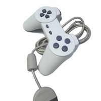 Mando de Juego Clásico para PS1 para PlayStation1, Mando de Juego con Cable, Color Blanco