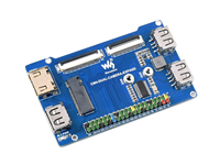 Module de calcul Raspberry Pi 4 carte de base Gigabit ETH * 1 40PIN GPIO M.2 M USB2.0 * 4 HDM | * 2 entrées d'alimentation 5V double caméras 8MP