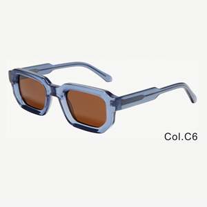 Gafas de Sol Personalizadas con Logotipo, Diseño Poligonal Cuadrado, Protección UV400, Montura Pequeña de Acetato, para Hombre y Mujer - Product Image 1