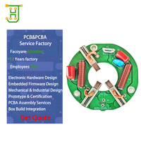 Pemasok Manufaktur PCB Sirkuit Jiehao untuk Papan Sirkuit Cetak Multilayer dengan Soldermask Kuning Model A002 OEM PCBA