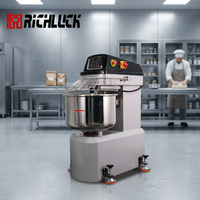 Machine à pâte professionnelle robuste avec bol en acier inoxydable, commande numérique, fonctionnement intelligent, conception mobile, moulin à farine pour boulangerie