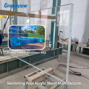 Fenêtre de visualisation sous-marine commerciale en PMMA, panneaux acryliques structurels en plexiglas pour piscine - Product Image 1