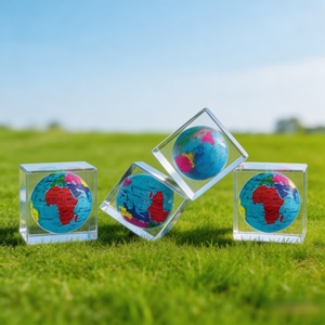 Transparent <b>Resin</b> Earth Globe Paperweight Custom Logo Office Desk Decoration Souvenir Gift <b>Resin</b> <b>Craft</b> Supplier - Product Image 6