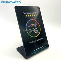 Menu de support NFC de support de table personnalisé en acrylique PVC NFC Google Review