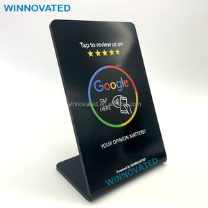 Tùy chỉnh Acrylic PVC NFC bảng đứng Google xem xét NFC đứng menu - Product Image 3