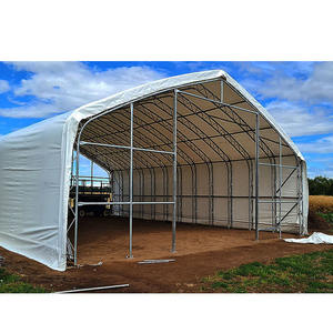Auvent en tissu PVC imperméable préfabriqué pour application extérieure, avec structure en acier, pour garage de voiture, entrepôt - Product Image 5