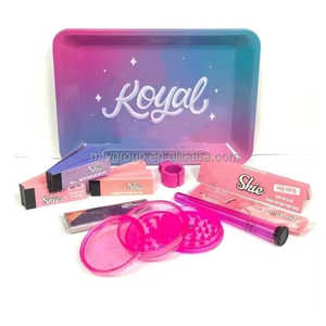 Molinillo con logotipo personalizado, encendedor de papel rodante, bandeja rodante, juego de accesorios para fumar con tapa magnética lenticular holográfica 3D de humo - Product Image 4