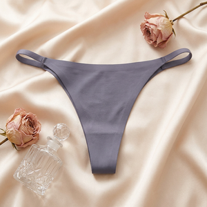 Tanga de mujer con tirantes finos, de talle bajo, sin costuras, transpirable, talla grande, venta al por mayor - Product Image 3