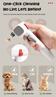 Nouvelle brosse de toilettage 2-en-1 pour chiens et chats, peigne autonettoyant pour l'élimination des poils morts, outil sûr pour enlever les poils flottants