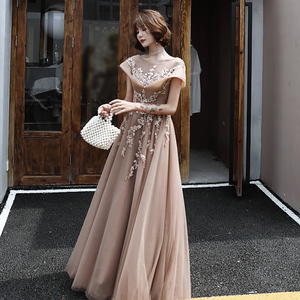 2025 Bán Buôn Chất Lượng Cao Một Dòng Người Yêu Tắt Vai Appliqued Với Ngọc Trai Evening Dresses Phụ Nữ Sang Trọng Trang Phục Chính Thức Prom Ăn Mặc - Product Image 4