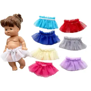 Doll Mesh Tutu Rock Set Jumps uit Puppe Gestrickte Baumwoll puppe Set Kleidung