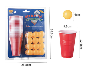 Ensemble de Beer <span class=keywords><strong>Pong</strong></span> en Plastique Premium Édition Ultime pour Fêtes – 24 Gobelets de 16 oz, 24 Balles de <span class=keywords><strong>Ping</strong></span>-<span class=keywords><strong>Pong</strong></span> Taille Réglementaire – Jeu d'Été Durable pour Fêtes - Product Image 6