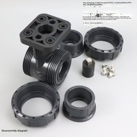 Katup Bola Listrik PVC Dua Arah UPVC True Union Bermotor untuk Pipa Pengolahan Air Kimia Grosir OEM