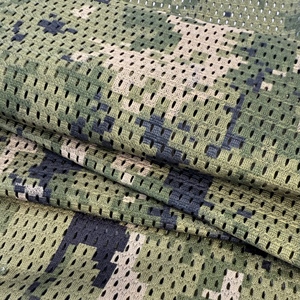 Venta Directa de Fábrica, Tela de Camuflaje de Poliéster <span class=keywords><strong>100</strong></span>%, Tejido de <span class=keywords><strong>Malla</strong></span> de Ojo de Pájaro para Mascarillas o Tela de Camuflaje - Product Image 2