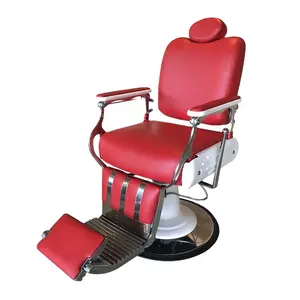 KIKI NEWGAIN红色批发高品质美发美容院重型液压男士理发椅美发