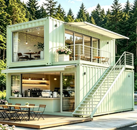 Maison Conteneur Murale en Verre Moderne de Luxe avec Vue Panoramique, Maison Modulaire Préfabriquée pour le Glamping, Vente en Gros Direct Usine