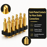 Connecteur Pogo Pin mâle plaqué or 2,54 mm 5V 2A à 2, 3, 4, 5, 6, 7 ou 8 broches pour appareils électroniques PCB