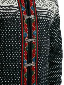 เสื้อคาร์ดิแกนไหมพรมสำหรับผู้ใหญ่แบบยูนิเซ็กซ์ สีดำ/ขาวนวล ระยะเวลาผลิตตัวอย่าง 7 วัน ผลิตในบังกลาเทศ - Product Image 4