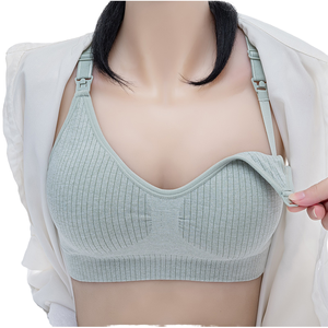 Sujetador de Maternidad y Lactancia, Sin Varillas, Transpirable, Tejido y Bordado, para Mujeres Embarazadas, Ropa Interior para Lactancia - Product Image 1