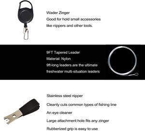 Kit <span class=keywords><strong>de</strong></span> <span class=keywords><strong>canne</strong></span> à pêche à la <span class=keywords><strong>mouche</strong></span> et moulinet 6'1'' 6'8'' LW0/1/2/3 en fibre <span class=keywords><strong>de</strong></span> carbone pour débutants (B02) - Product Image 4