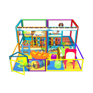 Aire de jeux intérieure pour enfants, équipement pour l'intérieur, jouet décoratif, parc de jeu souple, 4x4x2 m - Product Image 1