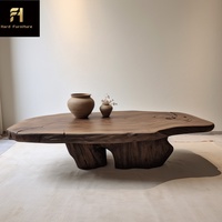 Table basse en bois irrégulière de style nordique moderne et simple pour salon, table basse japonaise Wabi-Sabi pour l'étude du Zen