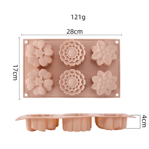 Khuôn làm bánh <span class=keywords><strong>silicon</strong></span> cấp thực phẩm, khuôn làm bánh hình hoa tự làm, dụng cụ làm bánh, khuôn làm bánh thạch, bánh trung thu dùng cho làm bánh tại nhà - Product Image 2