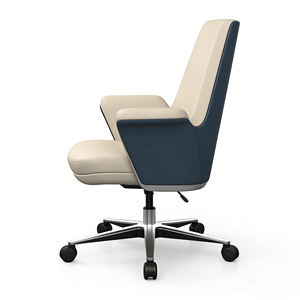 <span class=keywords><strong>Silla</strong></span> de Oficina Ejecutiva Giratoria de Diseño Moderno, Respaldo Alto de PVC, Reposacabezas Ajustable, <span class=keywords><strong>Reclinable</strong></span>, Altura Ajustable, Aluminio - Product Image 3