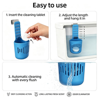 Support de tablette de nettoyage pour réservoir de toilettes, multicolore, suspendu et étanche |   Panier égouttoir réglable en silicone antirouille pour salle de bain