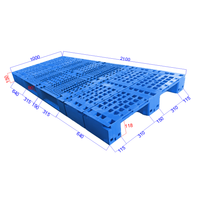 Palette en plastique industrielle réutilisable assemblée, à plateau ouvert, 3 roulettes, 2100*1000mm, pour transport en entrepôt et chaîne du froid, vente en gros