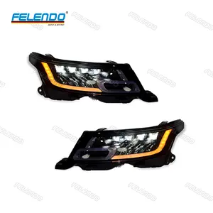 FELENDO Hot Sale car body parts 4 Lens Matrix led upgrade headlamp range a rover sport headlight l494
