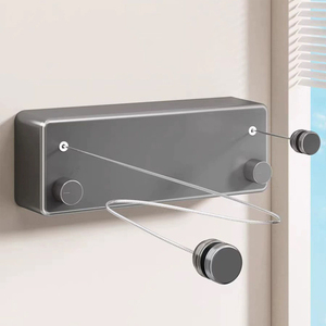 SANIPRO vente en gros vêtements suspendus support sèche-<span class=keywords><strong>linge</strong></span> <span class=keywords><strong>mural</strong></span> en acier inoxydable fil Double ligne réglable rétractable <span class=keywords><strong>corde</strong></span> <span class=keywords><strong>à</strong></span> <span class=keywords><strong>linge</strong></span> - Product Image 2