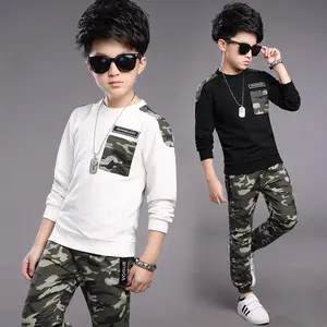 Kleinkind Kinder Baby Boy Kleidung Set Tasche Pullover Tops Camo Pant 2PCS Outfits Trainings anzug Langarm Outfits
