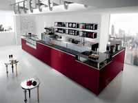 Comptoir de Restaurant Moderne, Vitrine Réfrigérée à Gâteaux et Pâtisseries, Présentoir Chauffant pour Aliments, Comptoir de Bar à Café