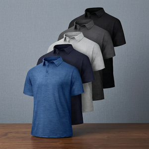 Premium <b>3</b>-<b>Pack</b> Men's Golf <b>Polo</b> <b>Shirts</b> Solid Color Knitted Polyester Quick Dry Breathable Short Sleeve Performance Wear - Product Image 2