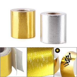 Aluminum Foil <b>Tape</b> Roll 5cmx5m Gold And Silver Embossed Heat Insulating For <b>Exhaust</b> Pipe Range Hood Industrial Use - Product Image 2