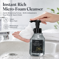 Savon liquide pour les mains en mousse parfumée écologique personnalisable, 320 ml, format voyage, moins de recharges, nettoyage doux, vente en gros, flacon de savon liquide