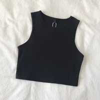Camiseta sin mangas de alta calidad con cuello redondo, camiseta sin mangas ajustada de gran tamaño, camiseta sin mangas con ventilación elástica con serigrafía