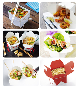 Mì ống hộp 16oz 26oz 32oz 64oz trắng tùy chỉnh Togo Kraft lấy đi Trung Quốc mì takeout bao bì mì hộp với xử lý - Product Image 6