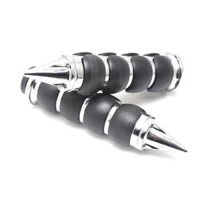 Poignées de guidon de moto en aluminium noir argenté 22 mm 25 mm compatibles avec Harley - Product Image 5