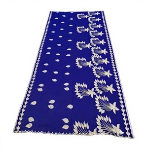 Écharpe en mousseline de soie pour femme, motif floral brodé de strass, légère et respirante, vente en gros, OEM ODM personnalisé - Product Image 2