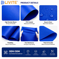 Bâche en PVC tissé personnalisable, poids moyen, imperméable et antistatique pour bateaux gonflables et quais