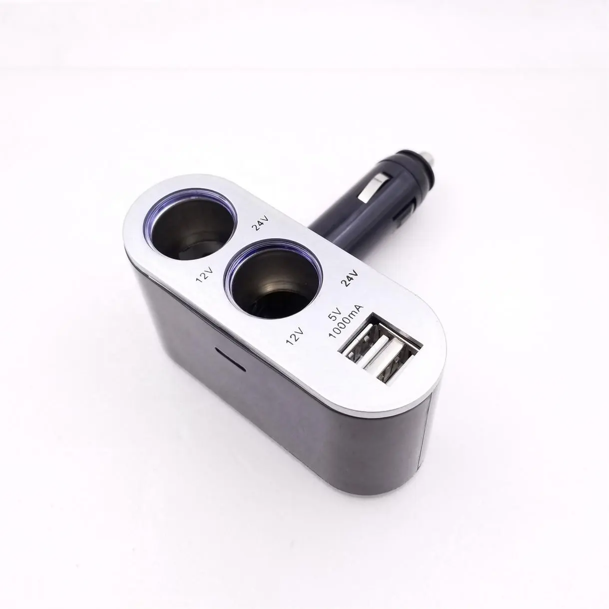 Dual USB Car Cigarette Lighter 3.1A High Power 90 Degree Foldable Car Charger