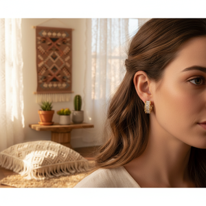 All'ingrosso orecchini di pizzo messicano prugna per le donne in argento Boho Chic stile religioso gioielli d'acqua dolce alla rinfusa regalo di nozze per lei - Product Image 3