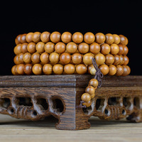 Chapelet naturel en bois de santal, collier de perles en vrac 108 perles mala colliers Bracelet