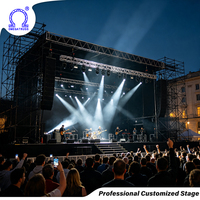 Plataforma de Escenario Portátil de Aluminio Impermeable y Antideslizante con Estructura de Truss para Organizadores de Festivales de Música y Conciertos al Aire Libre